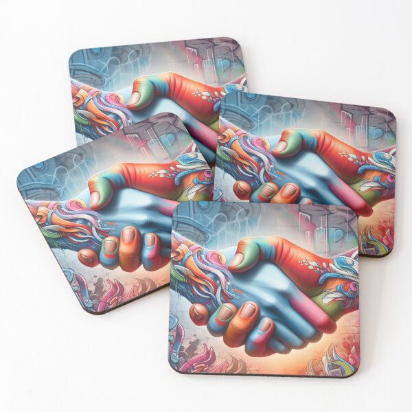 Item preview, Colourful handshake designed and sold by Arturos31.