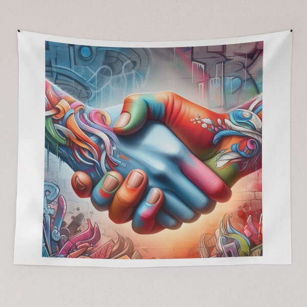 Item preview, Colourful handshake designed and sold by Arturos31.
