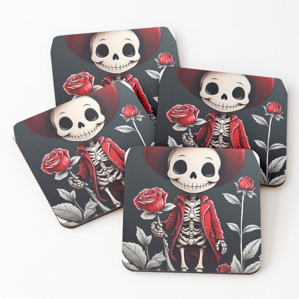 Item preview, Skeleton holding a red rose. designed and sold by wplamkung.