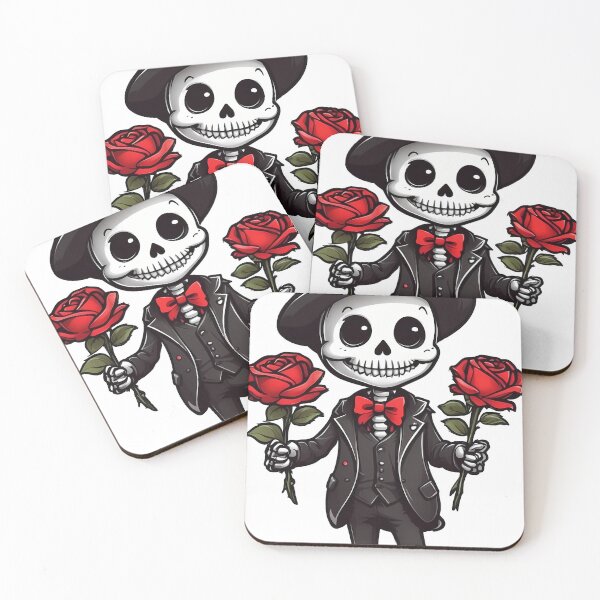 Item preview, Skeleton holding a red rose. designed and sold by wplamkung.