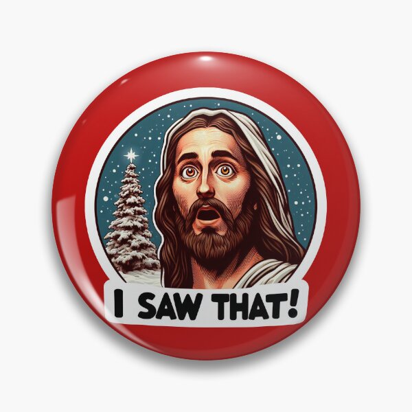 Item preview, I SAW THAT Jesus meme Snowing White Christmas Tree Miracle designed and sold by plushism.
