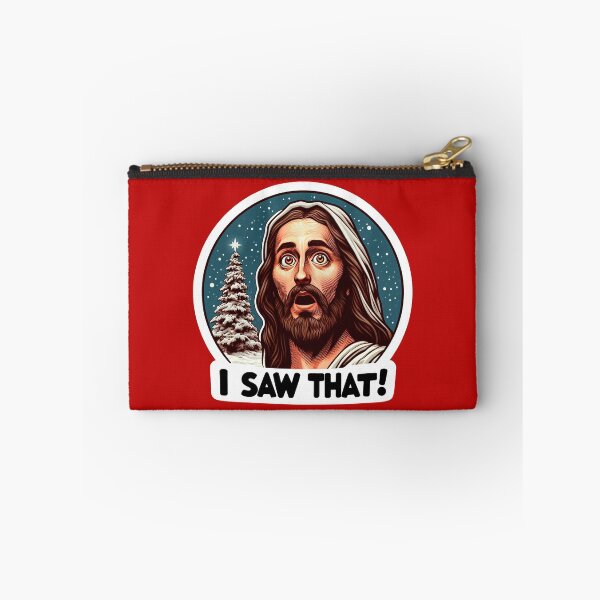 Item preview, I SAW THAT Jesus meme Snowing White Christmas Tree Miracle designed and sold by plushism.