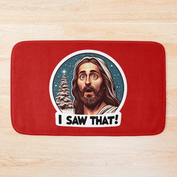 Item preview, I SAW THAT Jesus meme Snowing White Christmas Tree Miracle designed and sold by plushism.