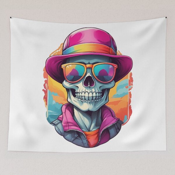 Item preview, skull with bucket hat designed and sold by wplamkung.
