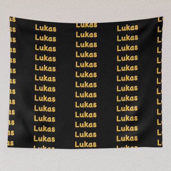 Item preview, Golden Balloon Foil Lukas Name Label - (Black) designed and sold by NormadWorld.