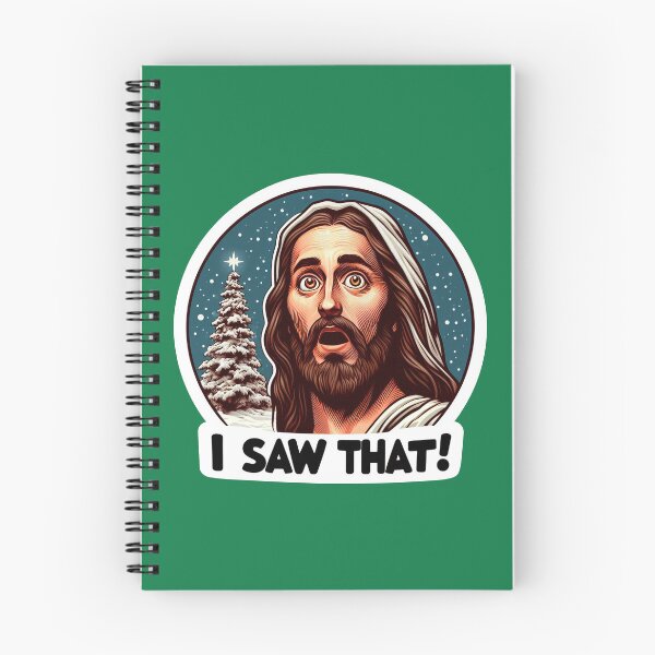 Item preview, I SAW THAT Jesus meme Snowing White Christmas Tree Miracle designed and sold by plushism.