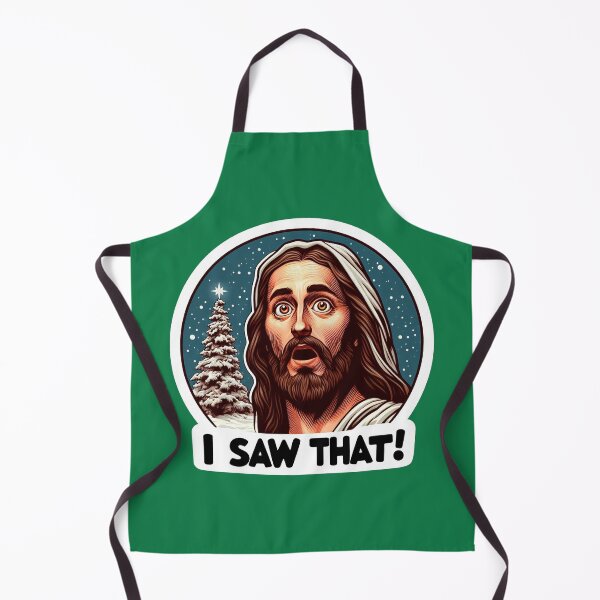 Item preview, I SAW THAT Jesus meme Snowing White Christmas Tree Miracle designed and sold by plushism.