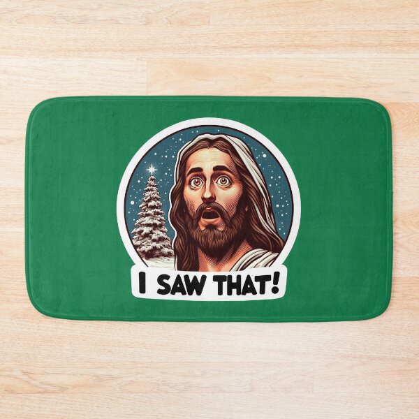 Item preview, I SAW THAT Jesus meme Snowing White Christmas Tree Miracle designed and sold by plushism.
