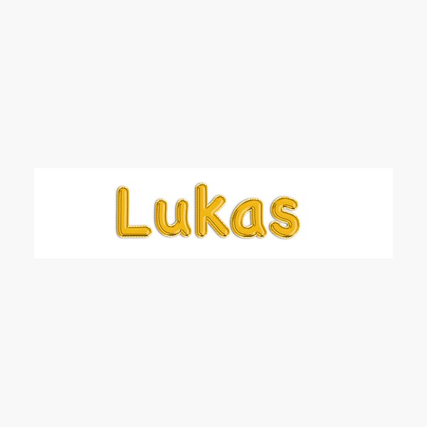 Item preview, Golden Balloon Foil Lukas Name Label designed and sold by NormadWorld.