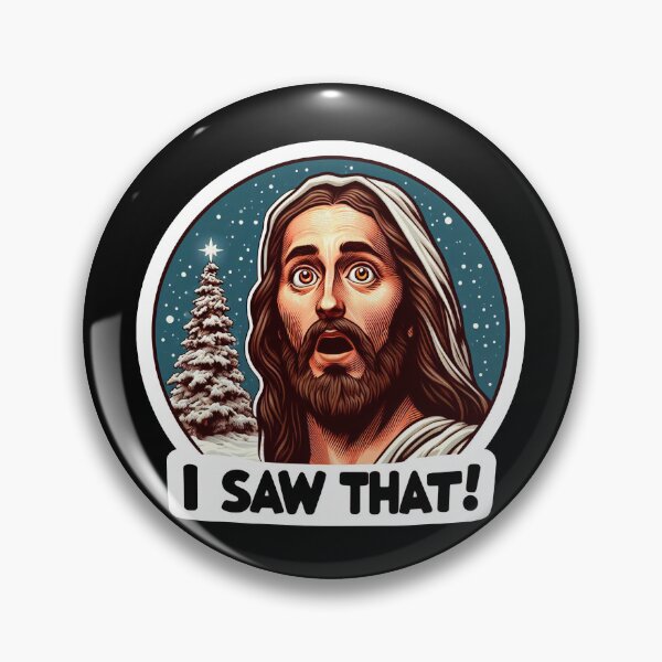Item preview, I SAW THAT Jesus meme Snowing White Christmas Tree Miracle designed and sold by plushism.