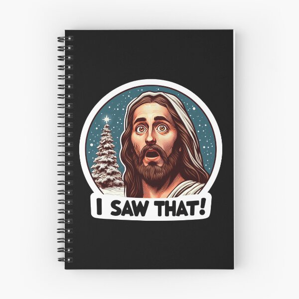 Item preview, I SAW THAT Jesus meme Snowing White Christmas Tree Miracle designed and sold by plushism.