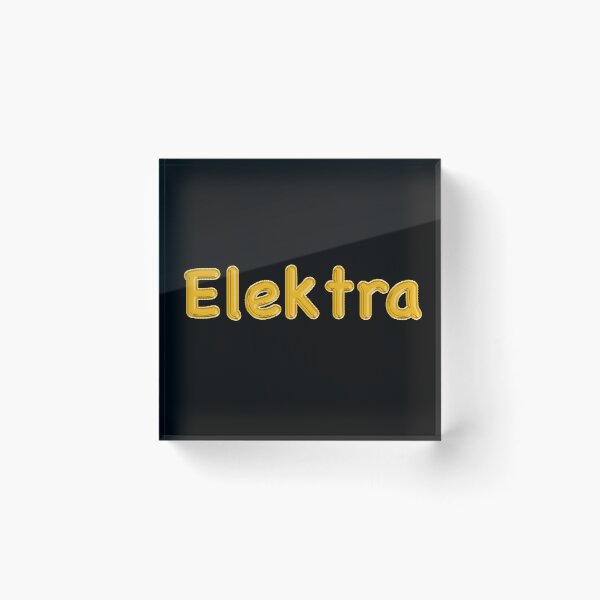 Item preview, Golden Balloon Foil Elektra Name Label - (Black) designed and sold by NormadWorld.