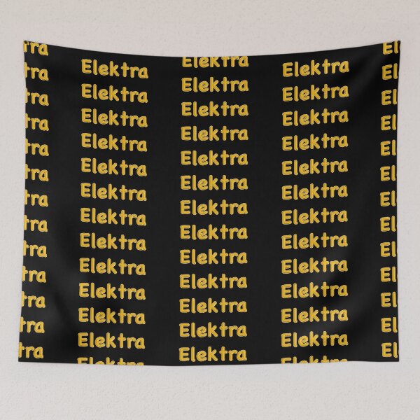 Item preview, Golden Balloon Foil Elektra Name Label - (Black) designed and sold by NormadWorld.