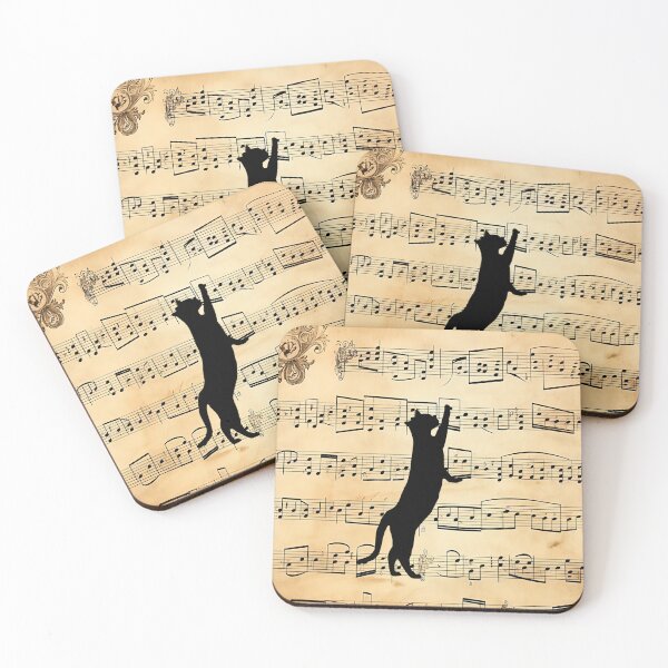 Item preview, cat on sheet music designed and sold by rafal12345.