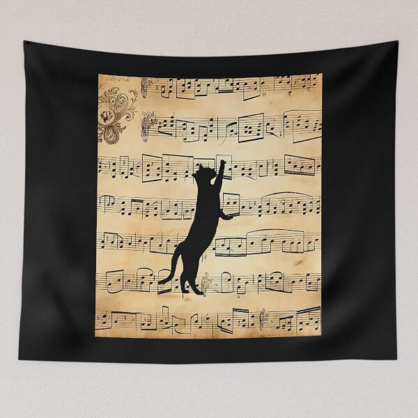 Item preview, cat on sheet music designed and sold by rafal12345.