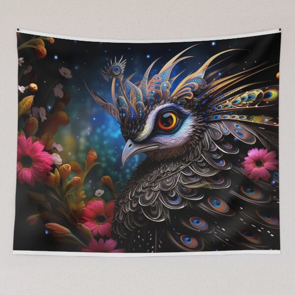 Item preview, Majestic Peacock vibrant portrait designed and sold by zoldi.