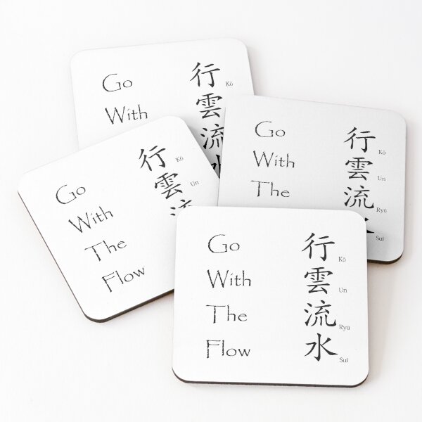 Item preview, Go With The Flow - Japanese Kanji Saying designed and sold by Matthew Kinnersly.