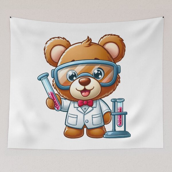 Item preview, Cute Scientific Bear Kawaii  designed and sold by TeddybearClub.