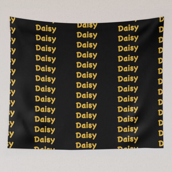 Item preview, Golden Balloon Foil Daisy Name Label - (Black) designed and sold by NormadWorld.