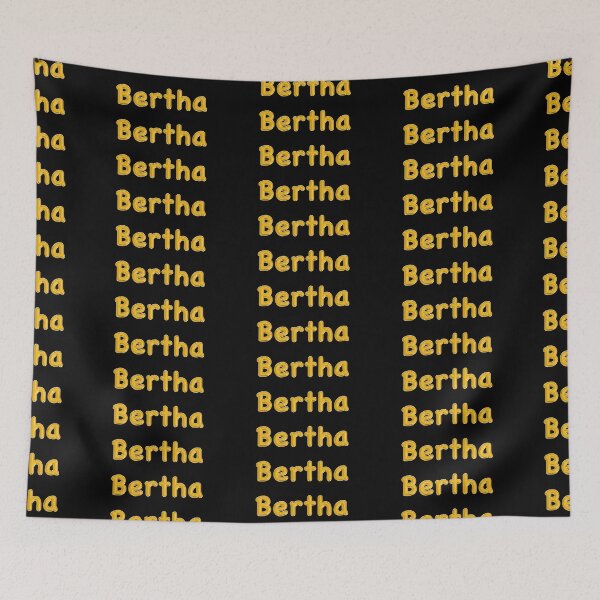 Item preview, Golden Balloon Foil Bertha Name Label - (Black) designed and sold by NormadWorld.