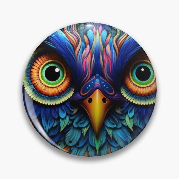 Item preview, colorful Owl vibrant portrait designed and sold by zoldi.