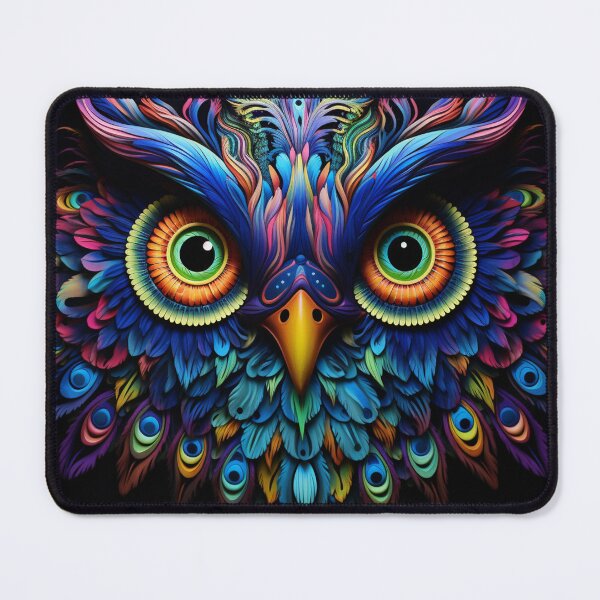 Item preview, colorful Owl vibrant portrait designed and sold by zoldi.