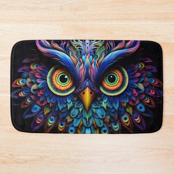 Item preview, colorful Owl vibrant portrait designed and sold by zoldi.