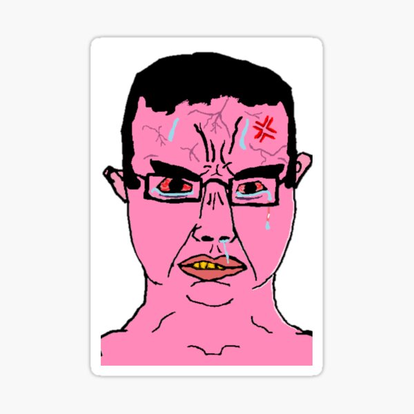Vista previa del artículo con la obra «Chud enojado», diseñado y vendido por TeesByPatrick.