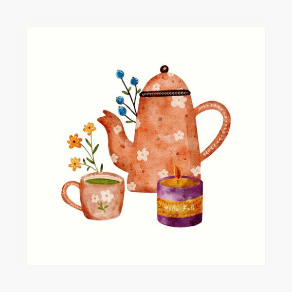 Item preview, Tea time by the candle designed and sold by pinkyfish1010.