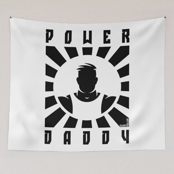 Artikelvorschau, Power Daddy (Papa / Vater / Vatertag / Strahlen / Black) entworfen und verkauft von MrFaulbaum.