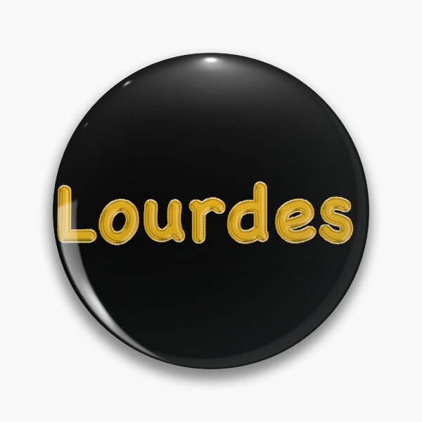 Item preview, Golden Balloon Foil Lourdes Name Label - (Black) designed and sold by NormadWorld.