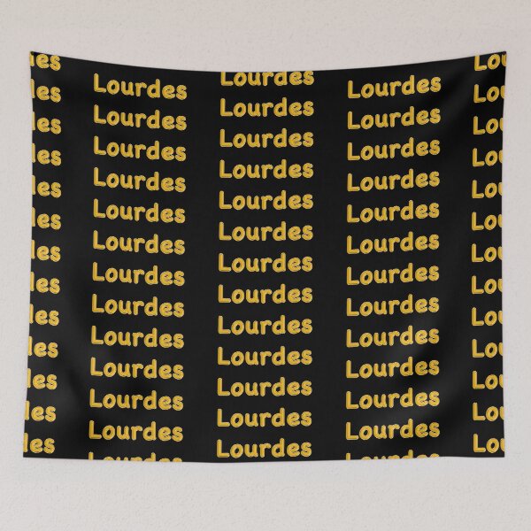 Item preview, Golden Balloon Foil Lourdes Name Label - (Black) designed and sold by NormadWorld.