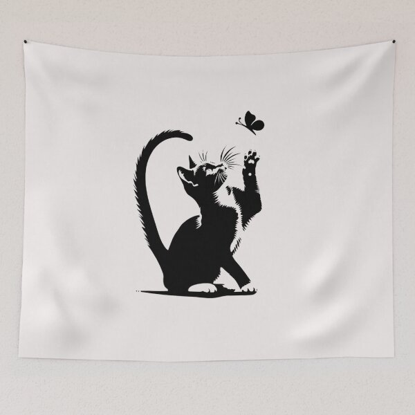 Item preview, Banksy Cat And Super butterfly designed and sold by decmrArtistic.