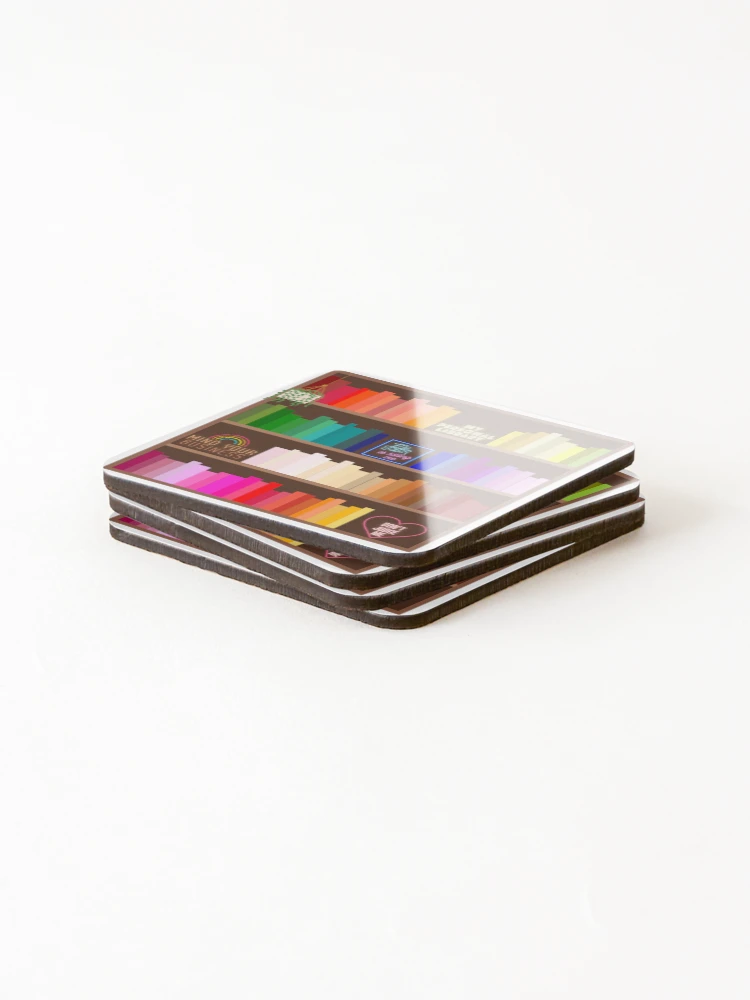 Thumbnail 4 of 5, Coasters (Set of 4), Color coded Library designed and sold by CoverToCover.