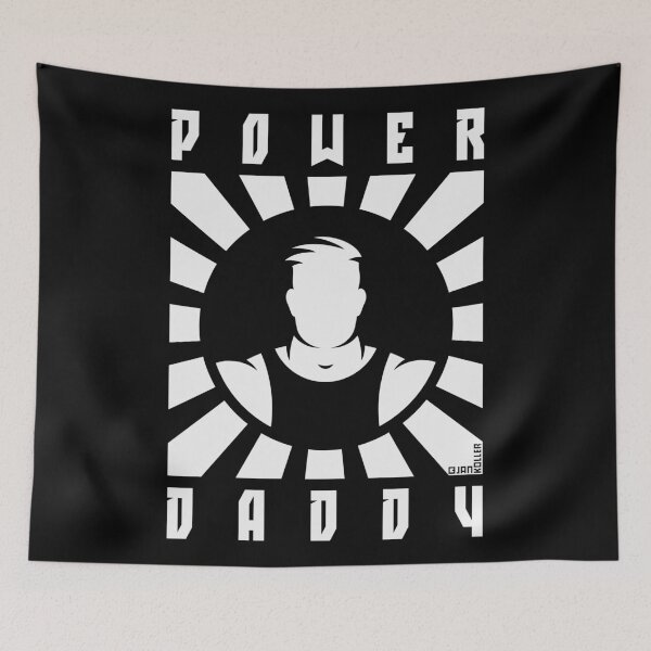 Artikelvorschau, Power Daddy (Papa / Vater / Vatertag / Strahlen / White) entworfen und verkauft von MrFaulbaum.