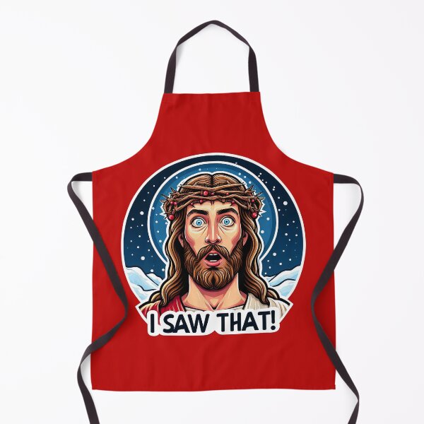 Item preview, I SAW THAT Jesus meme Snowing White Christmas Miracle Crown of Thorns designed and sold by plushism.