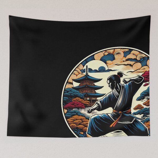 Item preview, Ninjutsu Fighter Pose Circle Design designed and sold by RedDesignSyc.