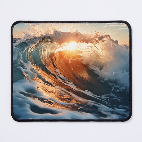 Item preview, Waves in rough ocean at sunrise - Landscape photography designed and sold by TheArtistOf2022.