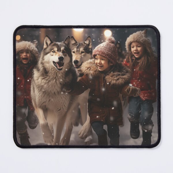 Item preview, Children playing with wolves designed and sold by Dadziosz.