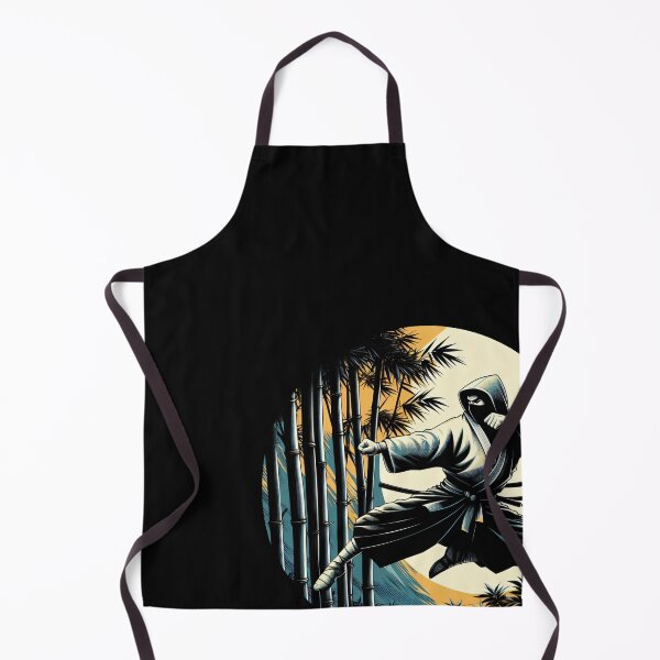 Item preview, Ninjutsu Fighter Pose Circle Bamboo Design designed and sold by RedDesignSyc.