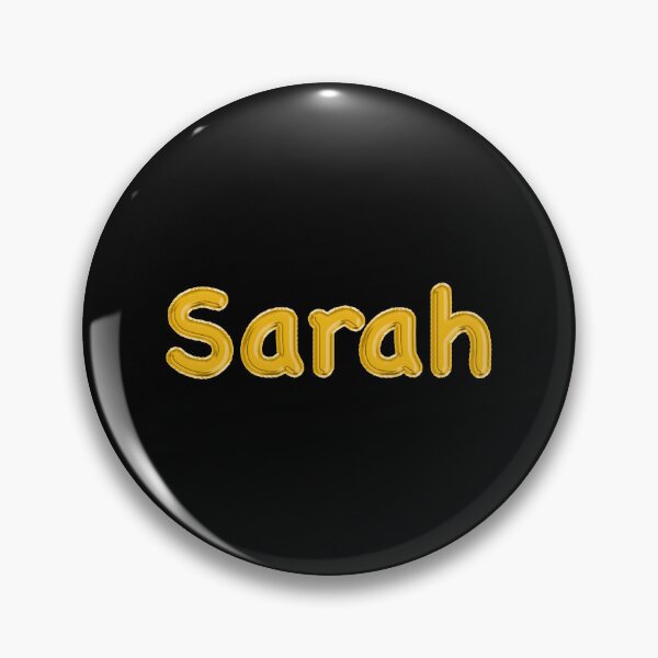 Artikelvorschau, Goldenes Ballonfolien-Namensschild „Sarah“ – (Schwarz) entworfen und verkauft von NormadWorld.