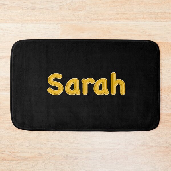 Item preview, Golden Balloon Foil Sarah Name Label - (Black) designed and sold by NormadWorld.