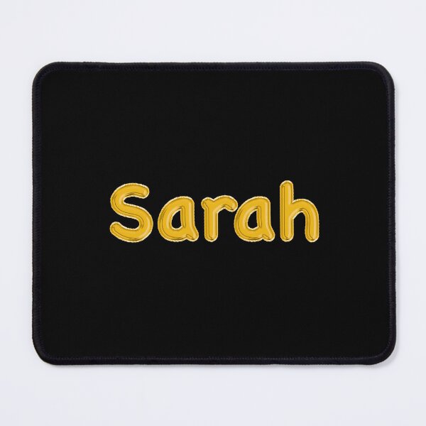 Item preview, Golden Balloon Foil Sarah Name Label - (Black) designed and sold by NormadWorld.