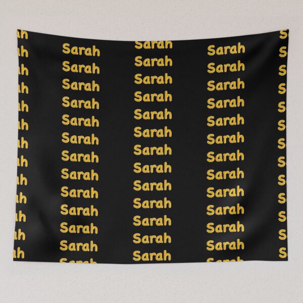 Item preview, Golden Balloon Foil Sarah Name Label - (Black) designed and sold by NormadWorld.