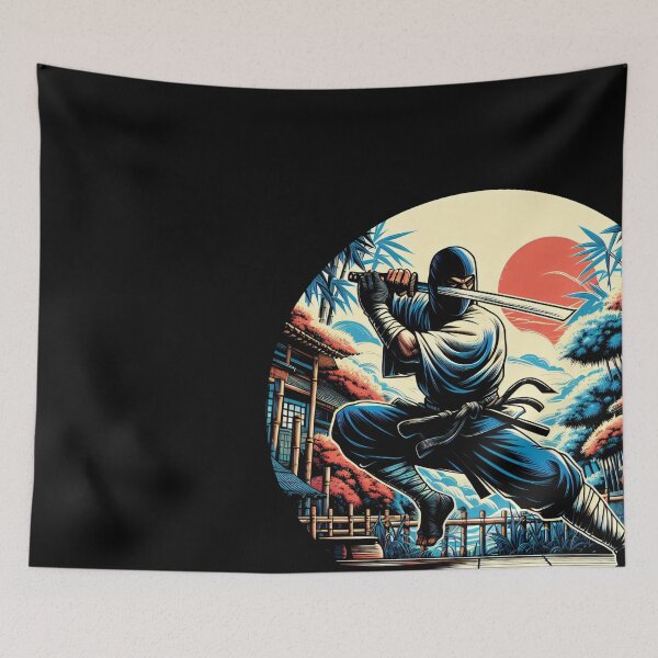 Item preview, Ninjutsu Fighter Japanese Zen-Garden designed and sold by RedDesignSyc.