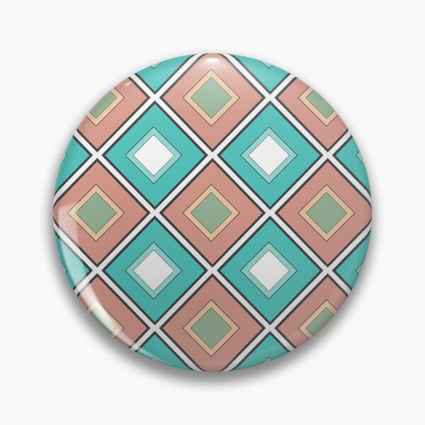 Item preview, Geometric diagonal pattern in beige and turquoise tones designed and sold by fuzzyfox.
