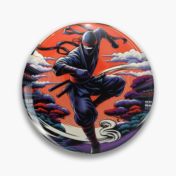 Item preview, Ninjutsu Fighter Japanese Ninja Circle Design designed and sold by RedDesignSyc.