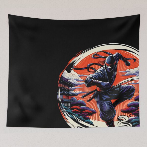 Item preview, Ninjutsu Fighter Japanese Ninja Circle Design designed and sold by RedDesignSyc.