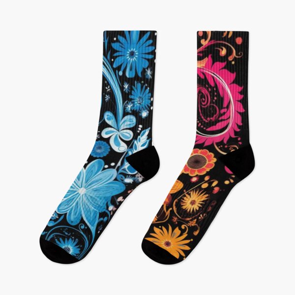 Item preview, Floral Dreams in Darkness Socks (One Color only) designed and sold by PurpleMoss.