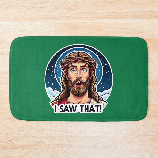 Item preview, I SAW THAT Jesus meme Snowing White Christmas Miracle Crown of Thorns designed and sold by plushism.
